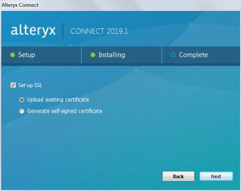Upload existing certificate